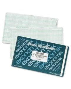 Ekonomik Triple-function Check Register - 40 Sheet(s) - Wire Bound - 14 3/4in x 8 3/4in Sheet Size - 20 Columns per Sheet - White Sheet(s) - Recycled - 1 Each