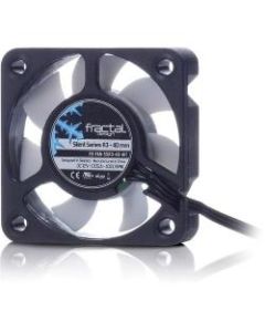 Fractal Design Silent Series R3 40mm - 1.57in Maximum Fan Diameter - 26.9 gal/min Maximum Airflow - 4000 rpm - 20 dB(A) Noise - Rifle Bearing - 3-pin - Case