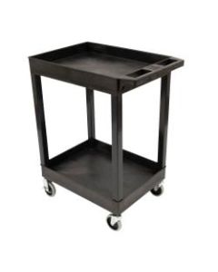 Luxor Plastic Tub Cart, 34 1/4inH x 24inW x 18inD, Black