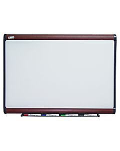 SKILCRAFT Magnetic Dry-Erase Whiteboard, 72in x 48in, Wood Frame With Mahogany Finish (AbilityOne 7110 01 630 5166)