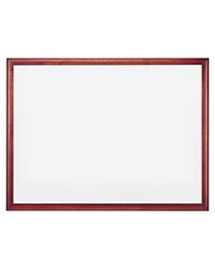 SKILCRAFT Magnetic Dry-Erase Whiteboard, Mahogany Frame With 36in x 24in, Wood Frame With Mahogany Finish (AbilityOne 7110 01 630 5169)