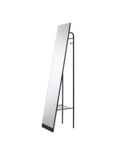 Adesso Tillie Rectangle Floor Mirror, 58inH, 11-3/4inW x 14-1/4inD, Matte Black