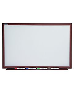 SKILCRAFT Magnetic Dry-Erase Whiteboard, Mahogany Frame With 60in x 36in, Wood Frame With Mahogany Finish (AbilityOne 7110 01 630 5171)