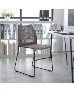 Flash Furniture HERCULES Series Sled-Base Stack Chair With Air-Vent Back, Gray