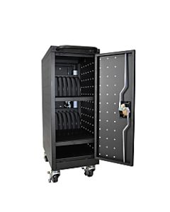 Luxor LLTM16-B-V2 16-Capacity Tablet/Laptop Charging Cart, 34?H x 12?W x 23 1/4?D, Black