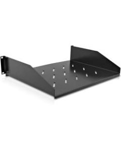 V7 Rack Mount Shelf 2U Vented - 2U Rack Height x 19in Rack Width - Rack-mountable - Black - Cold-rolled Steel (CRS) - 66.14 lb Maximum Weight Capacity