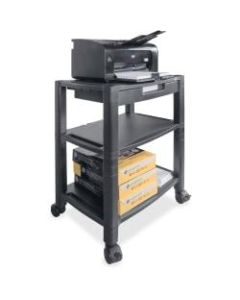 Kantek Mobile 3-Shelf Printer/Fax Stand - 75 lb Load Capacity - 3 x Shelf(ves) - 24.5in Height x 20in Width x 13.3in Depth - Floor - Black
