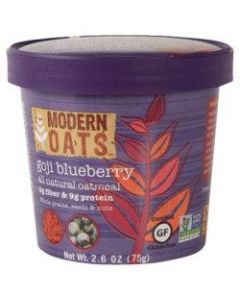 Modern Oats Oatmeal Cups, Goji Blueberry, 2.6 Oz, Pack Of 12