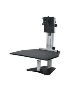 Ergo Desktop Kangaroo Pro Height-Adjustable Single-Monitor Desk, Black