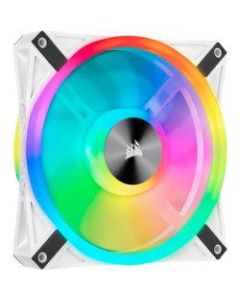 Corsair iCUE QL140 RGB 140mm PWM White Fan - Single Pack - 1 Pack - 5.51in Maximum Fan Diameter - 375.5 gal/min Maximum Airflow - 1250 rpm - 26 dB(A) Noise - Hydraulic Bearing - RGB LED - 1 pc(s) - Processor, Case