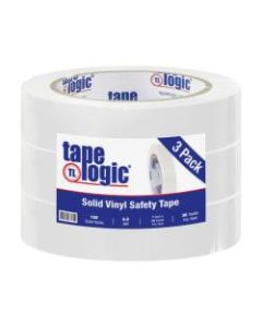 BOX Packaging Solid Vinyl Safety Tape, 3in Core, 1in x 36 Yd., White, Case Of 3