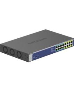 Netgear GS516UP Ethernet Switch - 16 Ports - 2 Layer Supported - 456.80 W Power Consumption - 380 W PoE Budget - Twisted Pair - PoE Ports - Desktop, Rack-mountable - Lifetime Limited Warranty