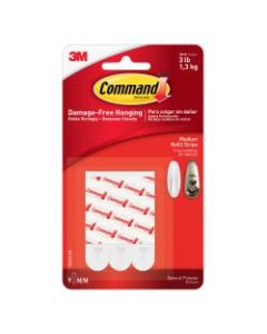 Command Medium Refill Strips, Damage-Free, White, Pack of 9 Strips