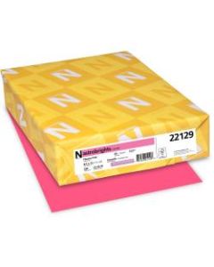 Neenah Astrobrights Printable Multipurpose Card Stock, 8 1/2in x 11in, 65 Lb, Pink, Pack Of 250 Sheets