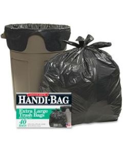 Webster Handi-Bag Wastebasket Bags - Medium Size - 33 gal - 32.50in Width x 40in Length x 40in Depth - 0.70 mil (18 Micron) Thickness - Black - Hexene Resin - 40/Box - Home, Office