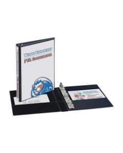 Avery Mini Durable View 3-Ring Binder, 1/2in Round Rings, Black