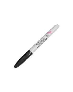 Sharpie Permanent Fine-Point Markers, Black/Pink Ribbon, Pack Of 12 Markers