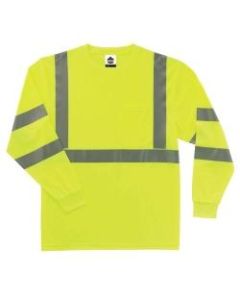 Ergodyne GloWear 8391 Type-R Class 3 Long-Sleeve T-Shirt, Large, Lime