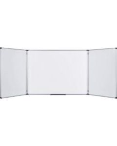 MasterVision Trio Magnetic Unframed Dry-Erase Whiteboard, 36in x 96in, White