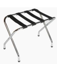 CSL Flat-Top Steel Luggage Racks, 20inH x 26inW x 16inD, Chrome, Pack Of 6 Racks