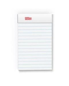 Office Depot Brand Mini Perforated Legal Pad, 3in x 5in, White, Pack Of 6 Pads