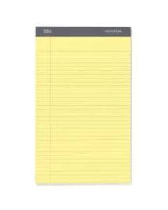 Office Depot Brand Professional Legal Pad, 8 1/2in x 14in, Canary, Legal Ruled, 50 Sheets, 4 Pads/Pack