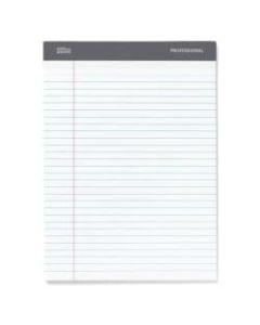 Office Depot Brand Professional Legal Pad, 8 1/2in x 11 3/4in, Legal Ruled, 100 Pages (50 Sheets), White, Pack Of 3