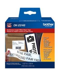 Brother Paper Shipping Label Roll, DK-2246, 4-1/16in x 100ft, White