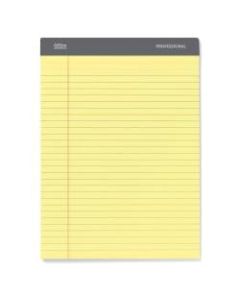 Office Depot Brand Professional Legal Pad, 8 1/2in x 11 3/4in, Legal Ruled, 50 Sheets Per Pad, Canary, Pack Of 8 Pads