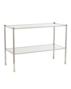 Southern Enterprises Paschall Console Table, Rectangular, Clear/Silver