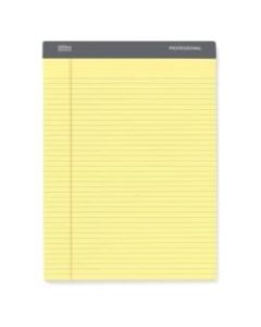 Office Depot Brand Professional Legal Pad, 8 1/2in x 11 3/4in, Narrow Ruled, 200 Pages (100 Sheets), Canary, Pack Of 4