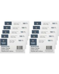 Business Source Ruled White Index Cards - Front Ruling Surface - Ruled - 72 lb Basis Weight - 3in x 5in - White Paper - 1000 / Box
