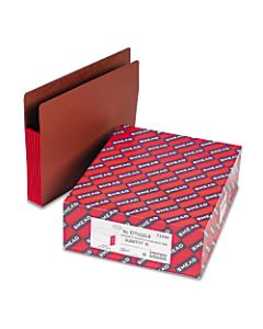 Smead TUFF Pocket Straight Tab Cut Letter Recycled File Pocket - Letter - 8 1/2in x 11in Sheet Size - 5 1/4in Expansion - Redrope - Red - Recycled - 10 / Box"