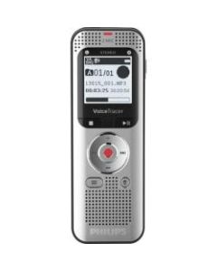Philips Voice Tracer Audio Recorder - 8 GBSD, microSD Supported - 1.3in LCD - MP3, WAV - Headphone - 2370 HourspeaceRecording Time - Portable
