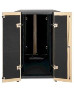 Tripp Lite 24U Soundproof Rack Enclosure Server Cabinet Quiet Acoustic - 19in 24U Wide x 35in Deep for Server - Black Powder Coat, Beige - Steel - 1000 lb x Dynamic/Rolling Weight Capacity - 1000 lb x Static/Stationary Weight Capacity