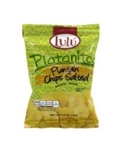 Lulu Platanitos Salted Plantain Chips, 2.5 Oz, Pack Of 24 Bags