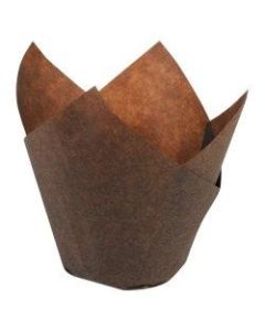 Hoffmaster Tulip Baking Cups, Small, Chocolate Brown, Case Of 1,000 Cups