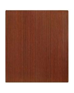 Anji Mountain Bamboo Roll-Up Chair Mat, 48in x 42in, 1/4in-Thick, Dark Cherry