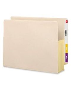 Smead Tyvek-Lined Gusset End-Tab File Pockets, Letter Size, 3 1/2in Expansion, Manila, Box Of 10