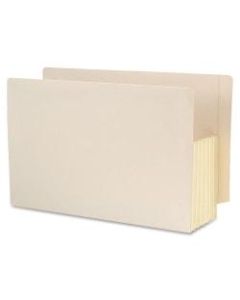 Smead Tyvek-Lined Gusset End-Tab File Pockets, Legal Size, 5 1/4in Expansion, Manila, Box Of 10
