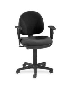 Lorell Millenia Pneumatic Task Chair, Removeable Arms, Black