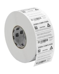 Zebra Label Polyester 2 x 1in Thermal Transfer Zebra Z-Ultimate 4000T 3 in core - 2in Width x 1in Length - Permanent Adhesive - Rectangle - Thermal Transfer - White - Acrylic, Polyester - 5570 / Roll - 4 / Roll