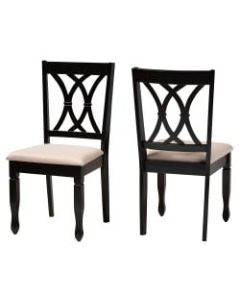 Baxton Studio 10527 Dining Chairs, Sand Brown, Set Of 2 Chairs