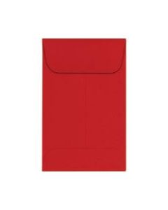 LUX Coin Envelopes, #1, Gummed Seal, Ruby Red, Pack Of 50