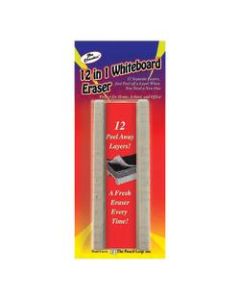 The Pencil Grip 12-In-1 Whiteboard Eraser, 5 3/4in x 2in, White, Pack Of 6