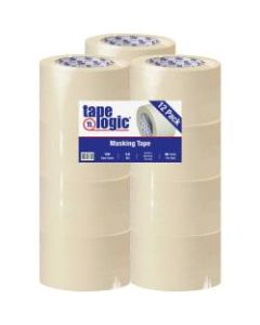Tape Logic 2400 Masking Tape, 3in Core, 3in x 180ft, Natural, Pack Of 12