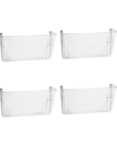 OIC Wall Mountable Space-Saving Files - 7in Height x 13in Width x 4.1in Depth - Clear - Plastic - 4 / Carton