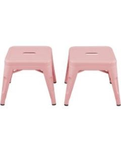 Ace Kids Metal Stools, Blush Pink, Set Of 2 Stools