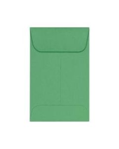 LUX Coin Envelopes, #1, Gummed Seal, Holiday Green, Pack Of 500