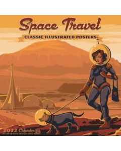 Willow Creek Press Scenic Monthly Wall Calendar, 12in x 12in, Space Travel Art, January To December 2022